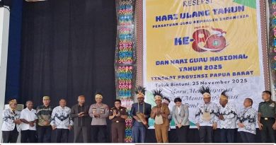 Resepsi HUT ke-80 PGRI dan Hari Guru Nasional Tahun 2025, Ini Harapan Bupati Yohanis Manibuy !