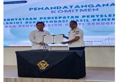 Bersama Kepala Daerah se-Papua Barat, Bupati Teluk Bintuni Teken Komitmen Percepatan Penyelesaian Temuan BPK