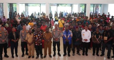 Kunker ke Teluk Bintuni, Kapolda Papua Barat Tatap Muka dan Berikan Tali Asih Kepada Pengungsi Wilayah Moskona