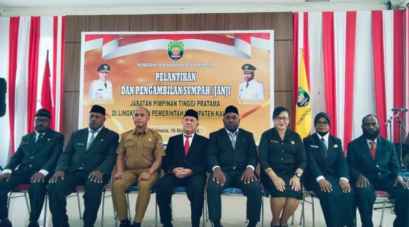 Kantongi Pertek BKN, Empat Pejabat Eselon II di Lingkup Pemkab Kaimana di Lantik, Ini Harapan Bupati Hasan!