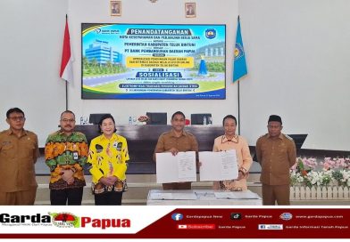 Perkuat Layanan Digitalisasi dan Optimalisasi Penerimaan Pajak Daerah, Pemkab Teluk Bintuni Tandatangani Nota Kesepahaman bersama Bank Papua