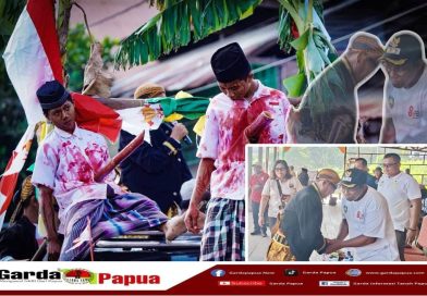 Replika Bambu Runcing Wong Jowo Teluk Bintuni Curi Perhatian, Sistoyo: Ini Bentuk Mengenang Jasa Pahlawan di HUT RI Ke 81