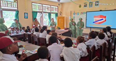 Hari keenam, TMMD ke-130 Persit Mansel Edukasi Hidup Sehat Bagi Anak 