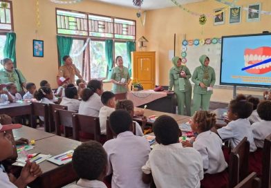 Hari keenam, TMMD ke-130 Persit Mansel Edukasi Hidup Sehat Bagi Anak 