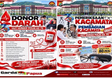 Jelang HUT ke-75 tahun 2026 Humas Polri, Bidhumas Polda Papua Barat Gelar Bakti Kesehatan bagi Masyarakat
